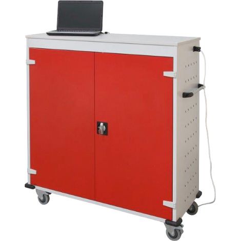 Dulap compartimentat cu roti, pentru 16 laptopuri, dotare laborator scolar informatica - imagine 5